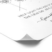 Liebe Sparkle Sign Wedding Empfang Sendoff Poster (Ecke)