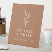 Liebe-Sparkle-Sparkler lass Pedestal-Zeichen absch Sockelschild (In Situ)