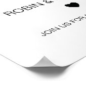 Liebe-Sparkle-Zeichen gelassen | Moderne Kalligraf Poster (Ecke)