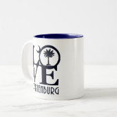 LIEBE Spartenburg SC Zweifarbige Tasse (Vorderseite Links)