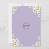 Liebe & Spaß Groovy Hippy Sun & Daisy Girl Einladung (Rückseite)