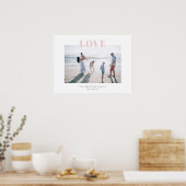 Liebe-Speicherserie-Foto für bleich rosa Big-Memor Poster (Küche)