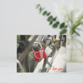 Liebe sperren - Postkarte (Stehend Vorderseite)
