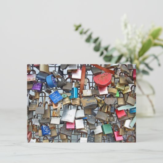 Liebe sperrt Karte (Stehend Vorderseite)