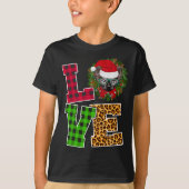 Liebe Sphynx Cat Weihnachtsmannmütze Leopard Weihn T-Shirt (Vorderseite)