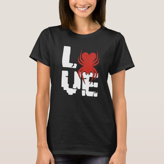 Liebe Spider Arachnophile Spider Web Insekt Cobweb T-Shirt (Vorderseite)