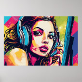 Liebe Spielen Pop Art Poster (Vorne)