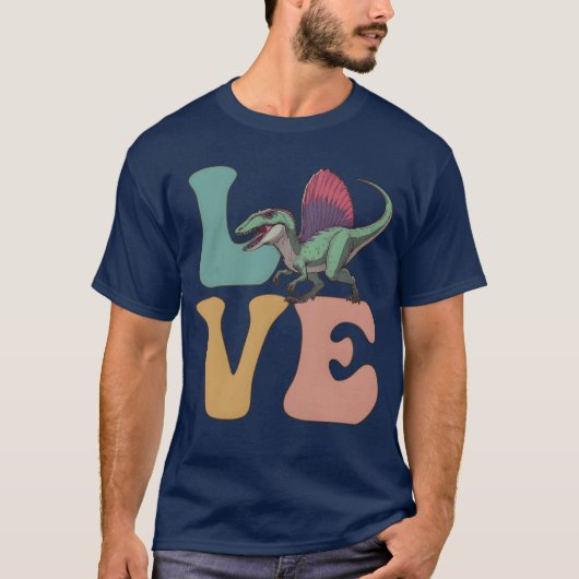 LIEBE Spinosaurus Dinosaur Freund T-Shirt (Vorderseite)