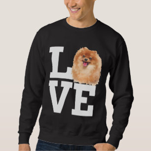 Liebe Spitz Hund Niedlicher Spitz Furry Hund Gesic Sweatshirt