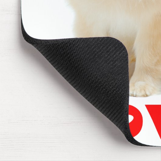 Liebe Spitz Pom Pom Welpen Hund Mousepad (Ecke)