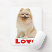 Liebe Spitz Pom Pom Welpen Hund Mousepad (Mit Mouse)