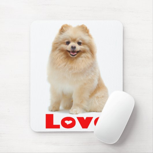 Liebe Spitz Pom Pom Welpen Hund Mousepad (Mit Mouse)