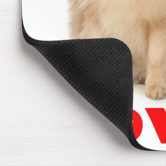 Liebe Spitz Pom Pom Welpen Hund Mousepad (Ecke)