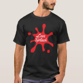 Liebe Splash Red Ink Design T-Shirt (Vorderseite)
