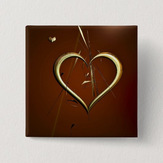 Liebe-Splitter aus Gold-Abzeichen Button (Vorderseite)