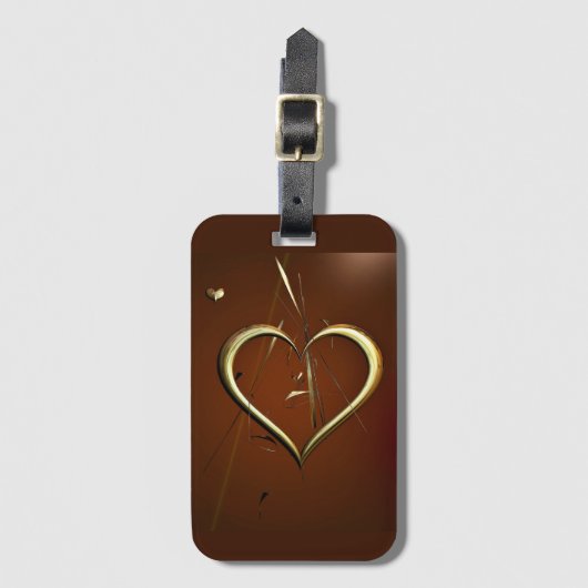 Liebe-Splitter Gepäckanhänger (Vorderseite Vertikal)