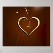 Liebe-Splitter-Gold-Poster Poster (Vorne)