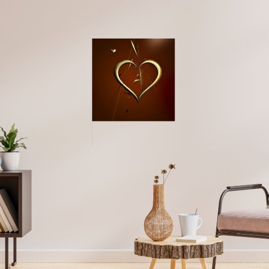 Liebe-Splitter-Gold-Poster Poster (Wohnzimmer 3)