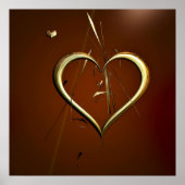 Liebe-Splitter-Gold-Poster Poster (Vorne)