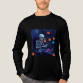 Liebe Spooky Pixel Skelette? Spiel Halloween-Liebe Tri-Blend Shirt (Vorderseite)