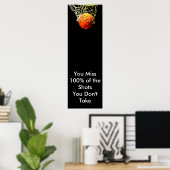 Liebe Sport Motivierend Zitat Basketball Poster (Heimbüro)