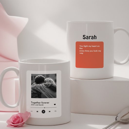 Liebe: Spotify Inspiriert Paare Geschenk für Val Kaffeetasse