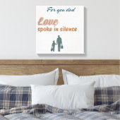 🖼️ Liebe sprach in Stille - Herzliche Mauer Leinwanddruck (Insitu (Schlafzimmer))