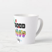 Liebe sprechen. Gute Vibes wecken Milchtasse (Rechte Ecke)