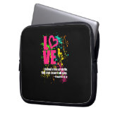 Liebe-Sprichwort-Bibel-Vers-Neonfarben-Spritzer Laptopschutzhülle (Vorderseite Links)