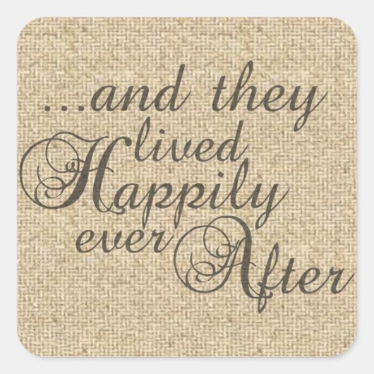 Liebe Sprichwort Offerte Burlap Design Aufkleber (Vorderseite)
