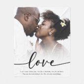 Liebe Sprichwort Script-Foto Fleecedecke (Vorderseite)