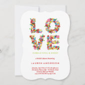 LIEBE Spring Blumen Brautparty Party Einladung (Vorderseite)