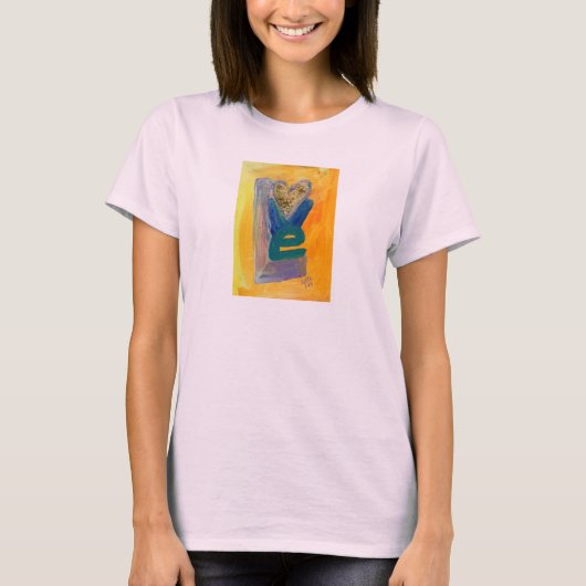 Liebe Spring Stack Glitzer Inspiration Word Shirt (Vorderseite)