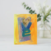 Liebe Spring Stack Glitzer Postkarte (Stehend Vorderseite)