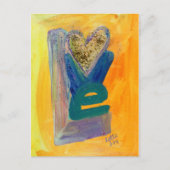 Liebe Spring Stack Glitzer Postkarte (Vorderseite)