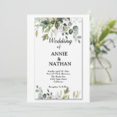 Liebe Sprouts: Eine Eukalyptus-Hochzeit Einladung (Stehend Vorderseite)