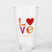 LIEBE Square Letters Ombre Red & Yellow Glas (Vorderseite)