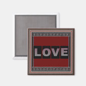 Liebe Square Magnet (Vorderseite/Rückseite)