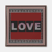 Liebe Square Magnet (Vorne)