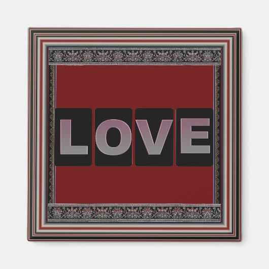 Liebe Square Magnet (Vorne)
