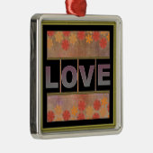 Liebe Square Ornament Aus Metall (Rechts)