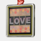Liebe Square Ornament Aus Metall (Links)