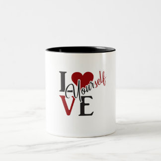 Liebe Square T - Shirt Zweifarbige Tasse