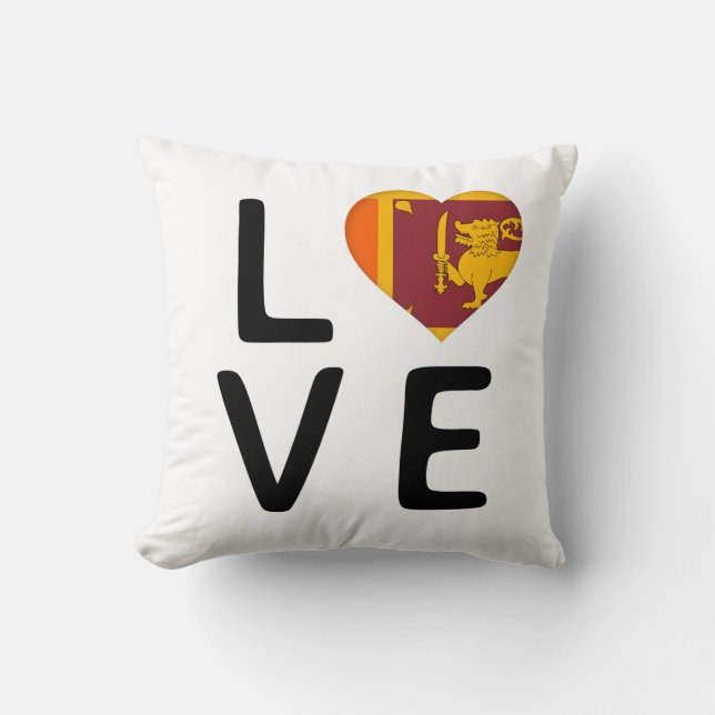 Liebe - Sri Lanka-Flagge Kissen (Vorderseite)