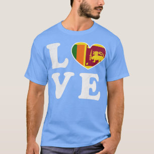 Liebe Sri Lanka Stolz Flagge Vintage Ich liebe Sri T-Shirt