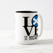 LIEBE St Andrews Scotland 15oz Zweifarbige Tasse (VorderseiteRechts)