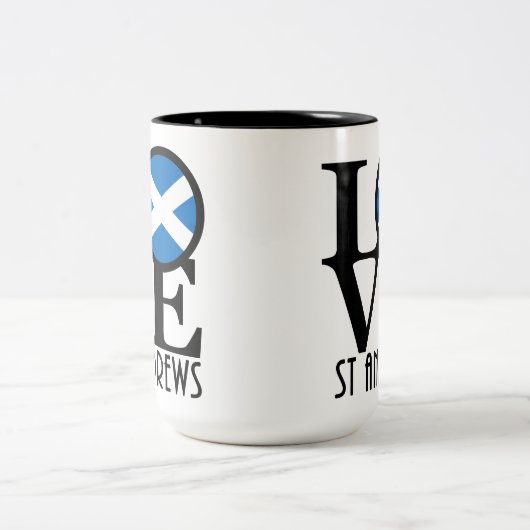 LIEBE St Andrews Scotland 15oz Zweifarbige Tasse (Mittel)