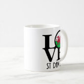 LIEBE St Davids 11oz Kaffeetasse (VorderseiteRechts)