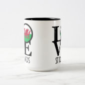 LIEBE St Davids, Wales 15oz Zweifarbige Tasse (Mittel)