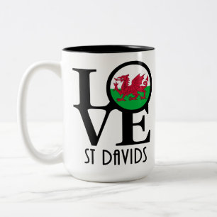 LIEBE St Davids, Wales 15oz Zweifarbige Tasse